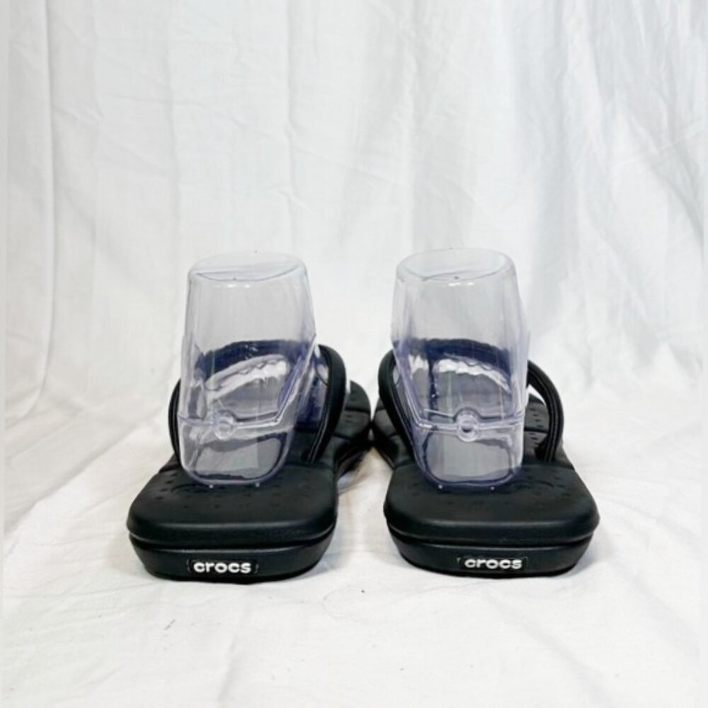 Crocs Womens Black Captiva Cushioned Thongs Flip Flops~9~ - Picture 4 of 6
